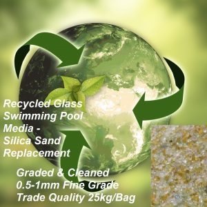 Recycled glass filter media
